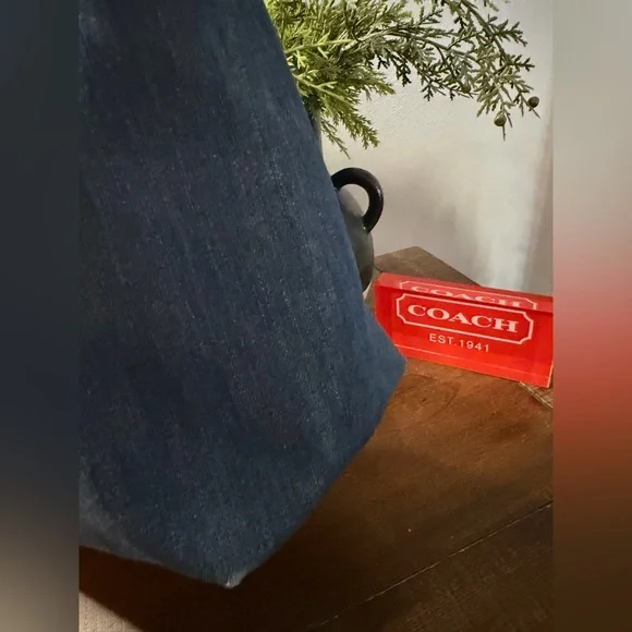 Coach Denim Taylor Tote - Picture 4 of 13